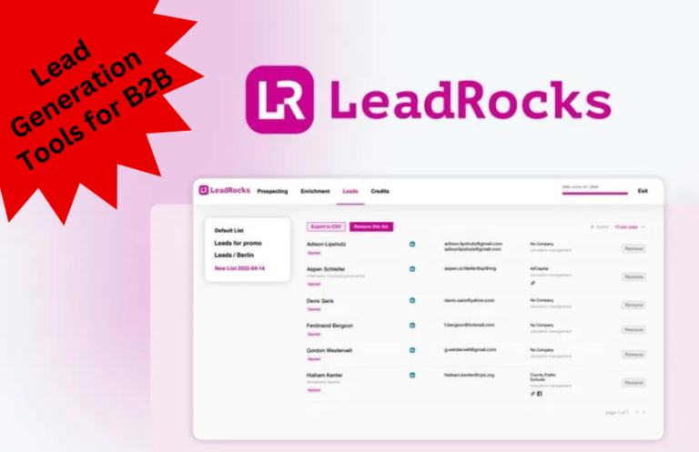 LeadRocks: Best Lead Generation Tools for B2B